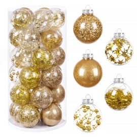 HBlife Christmas Ball (Gold, 2.36” 30PCS)