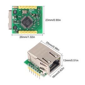 AITRIP 2PCS USR-ES1 W5500 Chip New SPI to LAN Ethernet Converter TCP/IP Module Compatible with Arduino