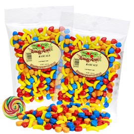 Rascals Fruit Shaped Old-Fashioned Hard Candies, Assortment of Fruity Flavors and Colors, Candy Bowl Fillers or Party Favors, 2 Pack, 5 Ounces