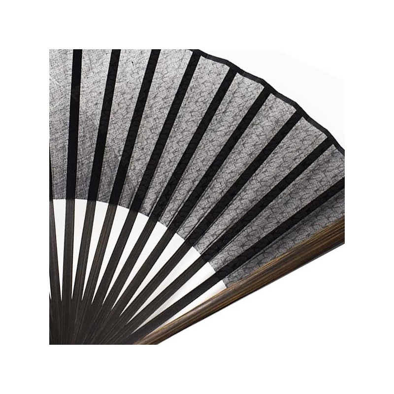 [Fashionable kimono Iroha] Men's Cloth Fan, Dyed Bone, Swallow, 8.7