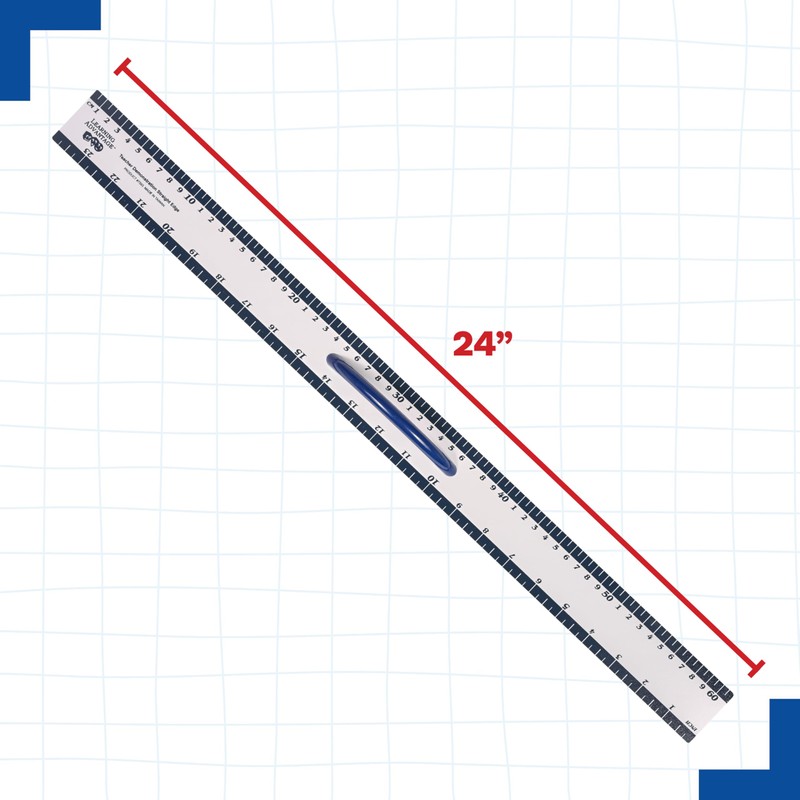 LEARNING ADVANTAGE Magnetic Dry Erase Straight Edge - 24” -