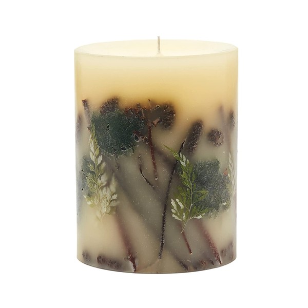 Rosy Rings Forest Round Botanical Candle 200 Hour Burn Time - Notes of Clary Sage, Creamy Sandal, White Musk Aromatherapy Candles, Woodsy Scent Aroma Luxury Candles, Long Lasting Candles Decor 6.5" H