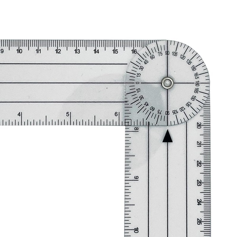 TAKUMED Plastic Angle Meter Goniometer Transparent Type D (TypeD-II)