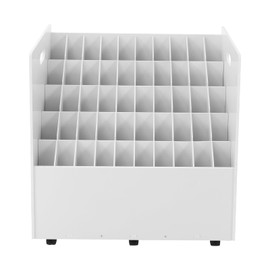 YIYIBYUS Blue Print Storage Organizer - Mobile Roll File Cart, Construction Plan Holders, Blueprint Cabinet with Wheels, Rolling Organizer Cart for Office and Home