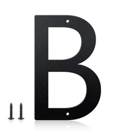 Sanshaoye 5 Inch House Numbers and Metal Letters for Outdoor Signs, House Numbers for Outside, Aluminum Address Letters and Numbers for Door, Mailbox, Garden, Perfect for Home or Office (Letter B)