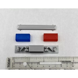 LED-Compatible Lightbar 1/18 Blue Red Federal Signal Twinsonic Lightbar Police Sheriff Highway Patrol