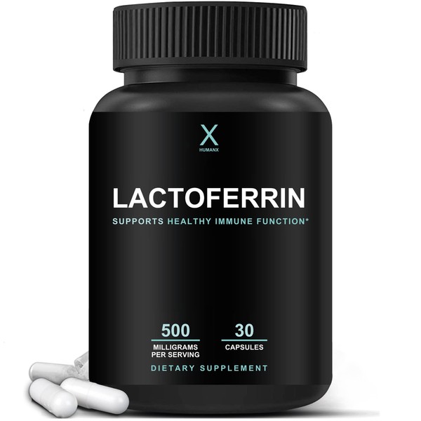 HUMANX Lactoferrin 500mg - Powerful Serving Size (Gluten Free, Non
