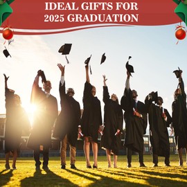 Boiveco 2025 Graduation Gifts for Her Him, Congratulations Inspirational Class Of 2025 University College Middle High School Graduates Gift Decorations Graduation Picture Frame Display Two 4x6 Photos