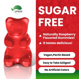 Potassium Magnesium Gummies,Potassium Gummies Sugar Free for Adults Kids,High Absorption,Potassium Magnesium Supplement with Calcium,Zinc,Sugar Free(Raspberry Flavor,60 Count)