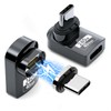 USB Type C Adapter Magnet 240W (2 Pack) Right Angle