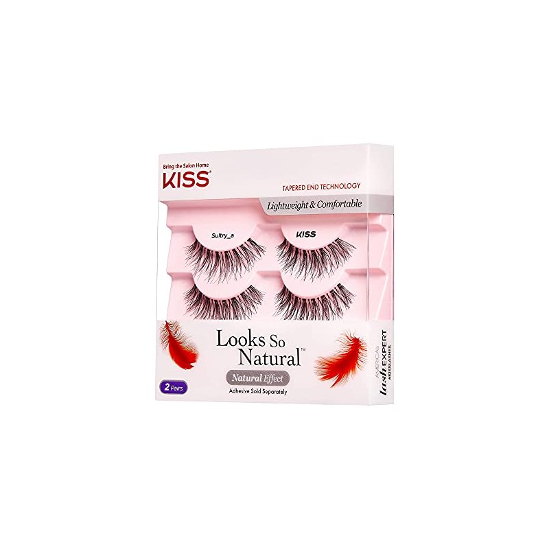 Pestañas Postizas Naturales Kiss 2 pares Looks So Natural -