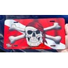 Salty Bones Skull and Crossbones on Dive Flag License Plate