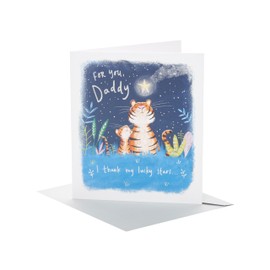 UK Greetings | Father's Day Card for Daddy | Card for Dad, Grandad, Husband | Him, Boys, Men | Cute Tigers Design | With Envelope | 159x184 mm