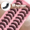SISIYDY Mink Lashes Wispy Full Strip Short Fluffy Lashes 16mm