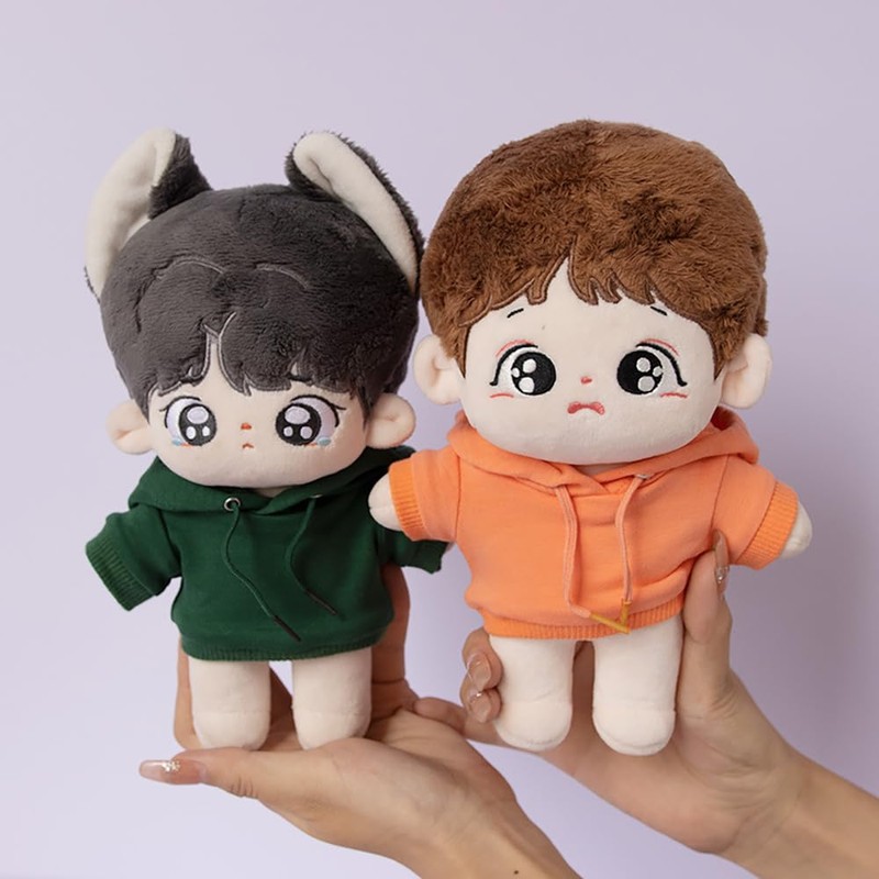 niannyyhouse 15cm stuffed toy clothing Stretch Solid Color Sportswear Hoodie