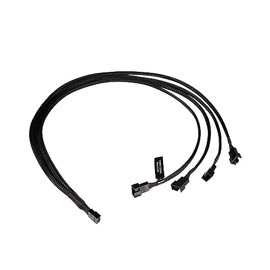 Alphacool 18684 Y-Splitter 4-Pin to 4x 4-Pin PWM 60 cm Cable Modding Sleeved Black