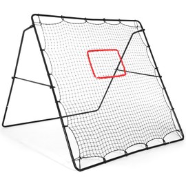 Seenelling 6.5x6.5 ft Volleyball Rebounder Net 6 Angles Pitchback Net, Pitch Return Trainer, Training Equipment for Soccer Tennis Baseball, Suitable for Both Kids and Adults