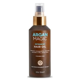 Argan Magic Aceite intensivo para el cabello, restaura la manejabilidad y la elasticidad, añade brillo y brillo, controla el encrespamiento, sin parab