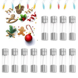 Sunxeke Christmas Light Fuses 12PCS 0.14 x 0.39 inch/ 3.6 x 10 mm 125V 5A Fuses Fast-Blow Automotive Mini Glass Fuse for Christmas Tree Mini Light Strings Replacement Glass Fuses