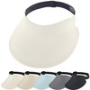 EINSKEY Women's Wide Brim Sun Visor, UPF50+ Seamless Ponytail Hat
