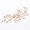 Wekicici Crystal Bride Wedding Hair Comb Gold Rhinestone Headpiece Wedding