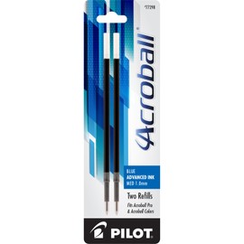 Pilot Acroball Pro Hybrid Ink Refill, 2-Pack, Medium Point, Blue Ink -77298