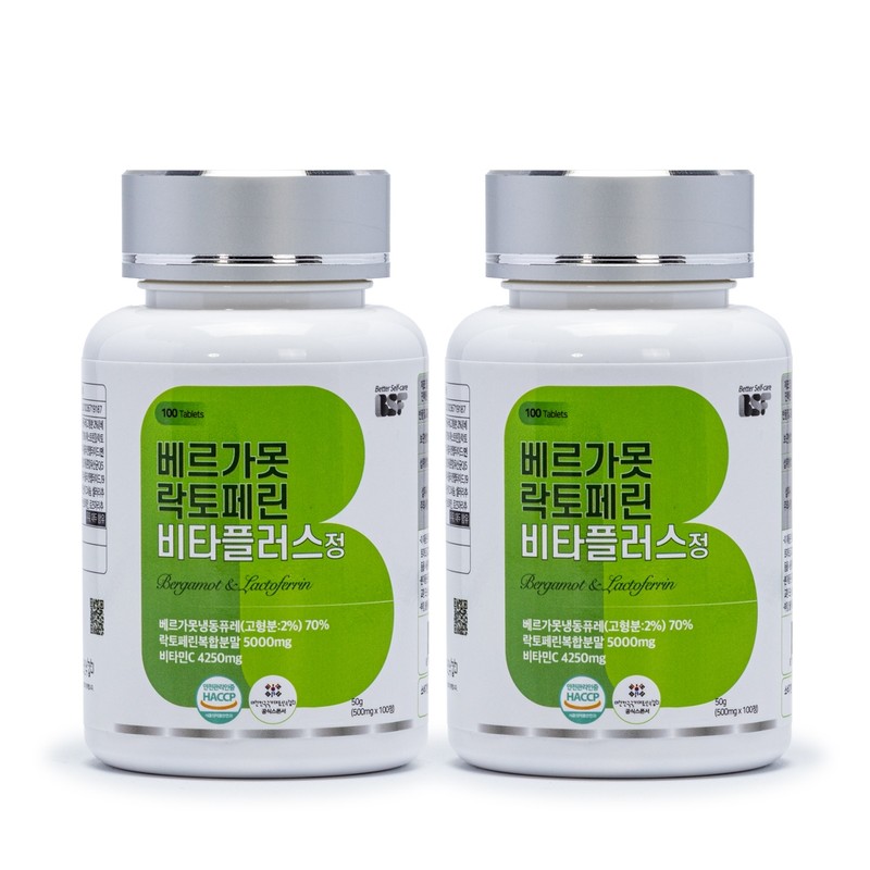 Baekse Food BSF Bergamot Lactoferrin Vita Plus Tablets 500mg x