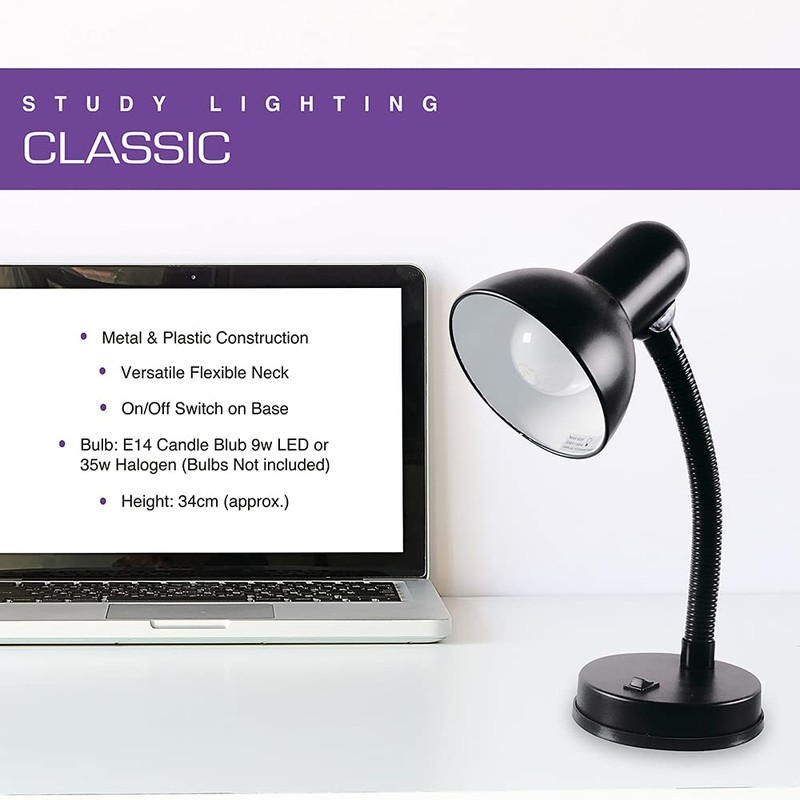 HOMELIFE 35w 'Classic' Flexi Desk Lamp with Versatile Flexible Neck