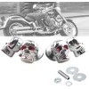 4x 6mm Custom Chrome Aluminum 3D Design Skull Red Eye