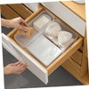 NUOBESTY Stackable Storage Bins 5pcs Drawer Classification Boxes Dividers Transparent