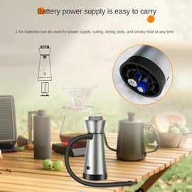 Byttlerom Cocktail Smoker, Electric Food and Beverage Portable Smoking Tool, Indoor and Outdoor Smoke Injector Handheld Smoker Easy Install (B)