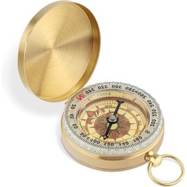 QHFlashbuy Compass Outdoor Compass Children, Compass Hiking, Shockproof Compass Portable Waterproof Compass with Luminous Numbers for Camping Hiking Outdoor Activities