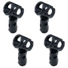 Pastlla 4Pcs Microphone Clip Rubber Flexible Mic Holder Handheld Wireless