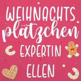 Geschenk mit Namen personalisiert by Shirtracer - Children's Apron for Boys and Girls - Christmas Apron - Christmas Cookie Expert, 1 Pink