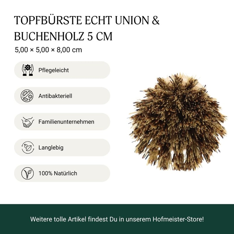 Hofmeister Holzwaren Pot Brush, Genuine Union, No Print, 5 cm
