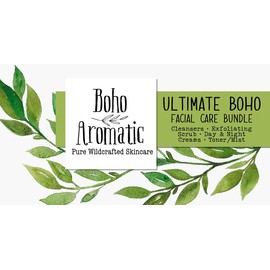 BOHO AROMATIC | ULTIMATE BOHO Top Products Skincare Bundle | women's gift basket | Vegan Natural & Organic | Gifts for women| Facial Skincare set for Women