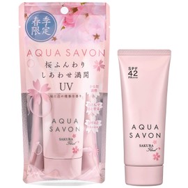 AQUA SAVON Aqua Bubble UV Gel 21S Sakura Floral 65g Sunscreen 65g (x1)