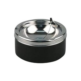 HA Tilt Ashtray Chrome / Black Matt 11 cm 132 g