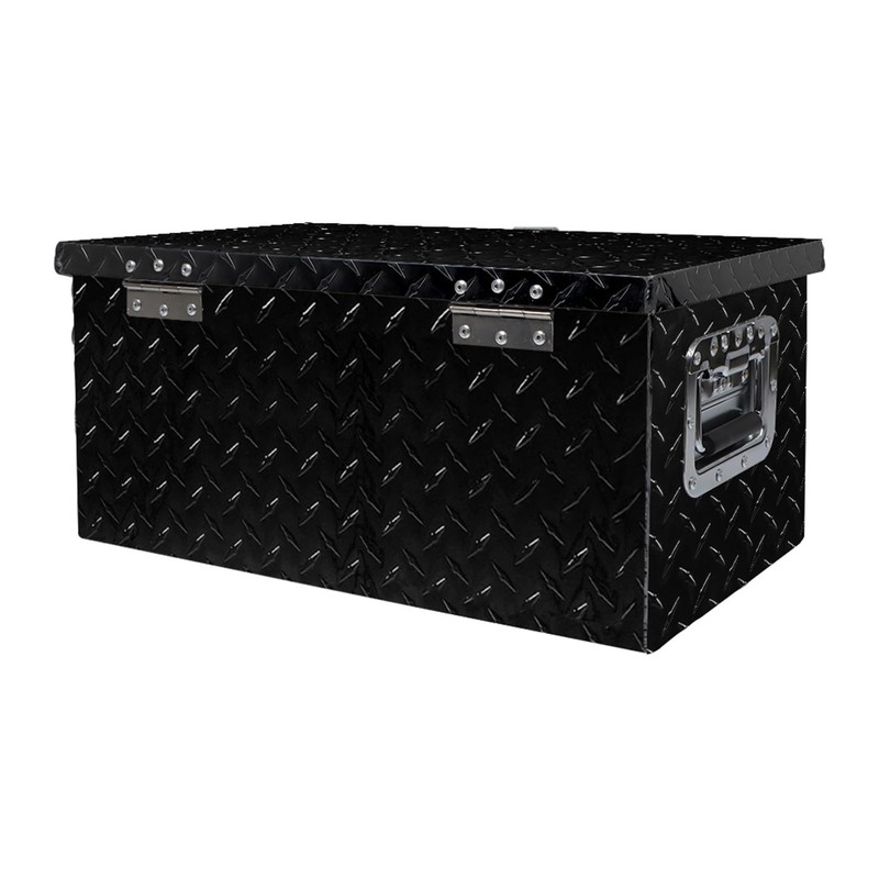 munirater 20 Inch Heavy Duty Black Aluminum Plate Tool Box