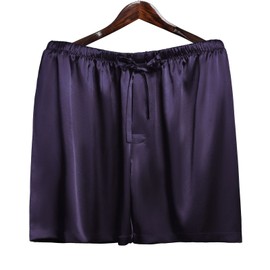 Mens Pajama Pants,Satin Pajama Boxer Shorts with Elastic Waistband,Pajama Pants for Men Purple XL