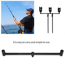 SUNGOOYUE 2 Head Aluminum Alloy Buzz Bar,Great Fishing Pole Holder for Garage Bracket Fishing Accessories (30m)