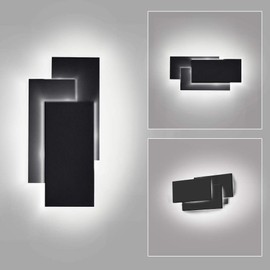 Ralbay Modern Wall Sconces 24W LED Wall Mounted Light for Bedroom Living Room Hallway, Natural White 4000K