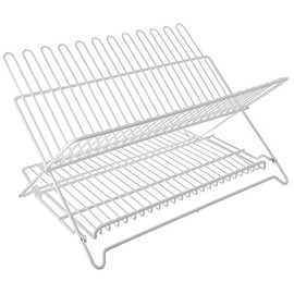 HOMEBASIX Ji-22W-3L Foldable Dish Rack, White