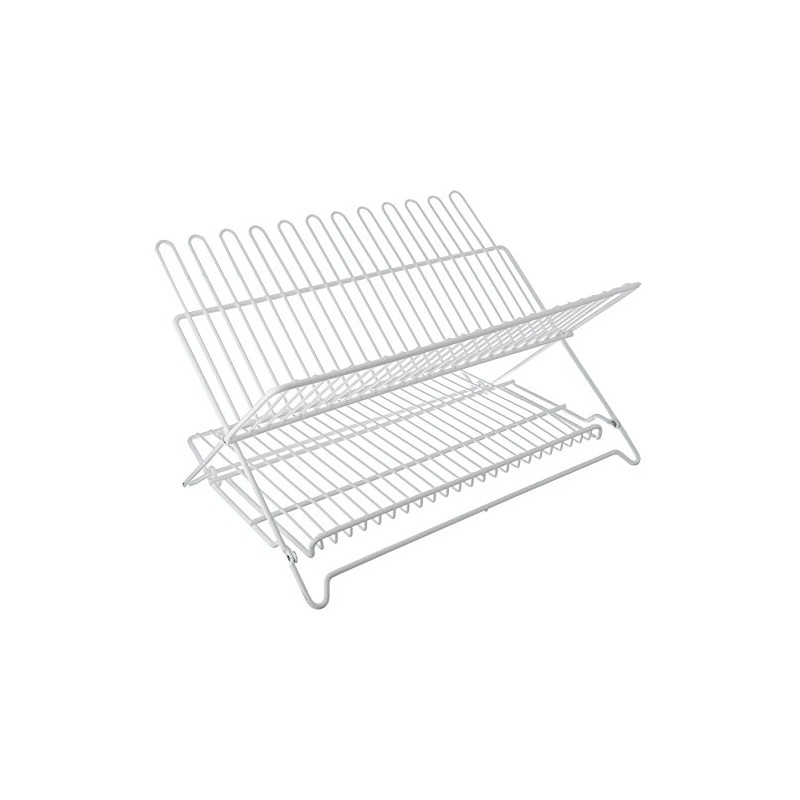 HOMEBASIX Ji-22W-3L Foldable Dish Rack, White
