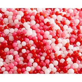 Oasis Supply, Valentine's Day, Mother's Day, Heart & Shapes Cupcake Topping Quins, Valentine's Day Nonpareil Mix - 8 oz