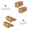 KICHOUSE 2pcs Wooden Sliding Lid Boxes Stackable Storage Bins for