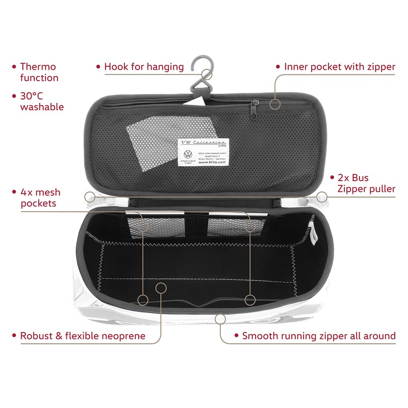 BRISA VW Collection - T1 Bus Camper Toiletry Bag Cosmetic