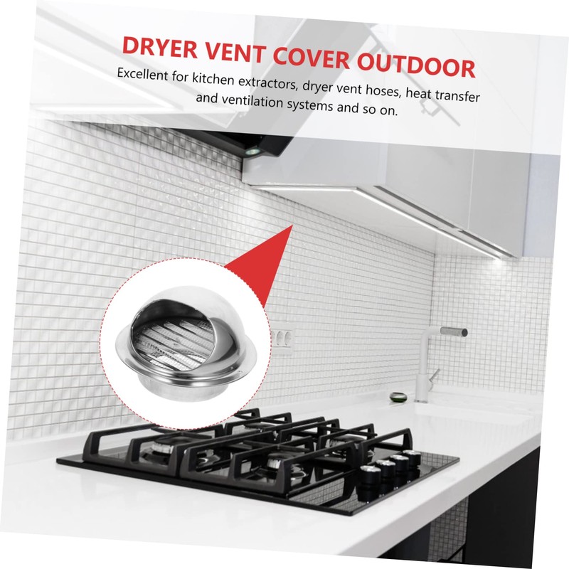 Operitacx Stainless Steel Outdoor Dryer Vent Cover Wall Mount Soffit