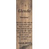 Glenda "Fortress" Keepsake Name Meaning Bookmark with Bible Verse and