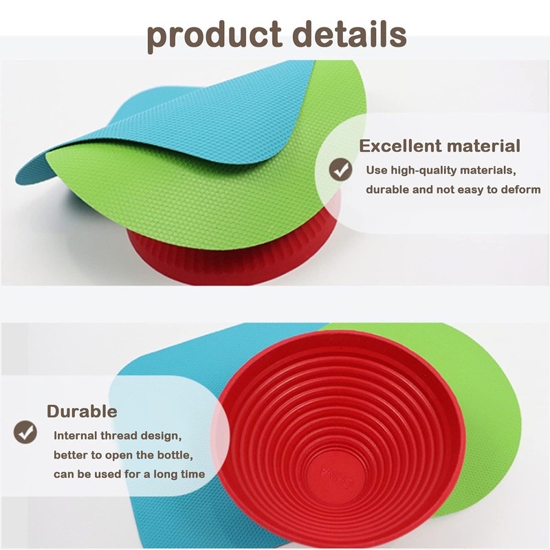 TRLREQ Jar Gripper, Multi-Purpose Reusable Rubber Gripper, Jar Opener, Gripper